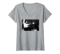 Womens Smokey Robinson Motown Singer The Miracles by Michael Grecco V-Neck T-Shirt
