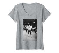 Womens Smokin' Joe Frazier Trains For 2nd Muhammad Ali Boxing Fight V-Neck T-Shirt