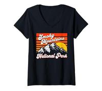 Womens Smoky Mountains National Park V-Neck T-Shirt