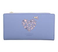 Womens Smooth Faux Leather RFID Protected Money/Credit Card Clutch Purse - Cool Blue
