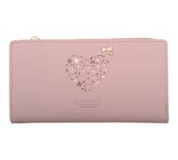 Womens Smooth Faux Leather RFID Protected Money/Credit Card Clutch Purse - Dusty Pink