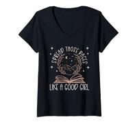 Womens Smutt Book Merch Spicy Book Lover Dark Romance Fairy Tales V-Neck T-Shirt