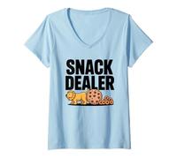 Women's Snack Dealer Funny Design for A Parent Mom Or Dad V-Neck T-Shirt