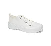 Womens Sneakers Ladies Chunky Platform Lace-up Trainers Walking Casual Fashion Daily Footwear Comfy Shoes Size UK White