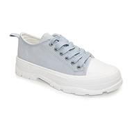 Womens Sneakers Ladies Chunky Platform Lace-up Trainers Walking Casual Fashion Daily Footwear Comfy Shoes Size UK Blue