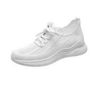 Womens Sneakers Platform Mountaineering Non Slip Breathable Lightweight Comfortable Classic Gym Shoes for Women, white, 6 UK