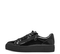 Tamaris Women's Comfortable Shoes, Women's lace-up Shoes, Replaceable Footbed, Black (Black Patent), 9 UK