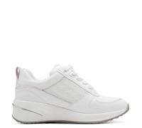 Tamaris Rea Zip Wedge White Silver Womens trainers 23754-45-1A1 in a Plain Man-made in Size 39
