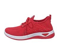 Womens sneakersWomens Trainers Breathable Mesh Orthopedic Shoes Fashion Low Top Lace Up Walking Sneakers Lightweight Wide Fit Wedge Trainers Cushion Arch Support Tennis Sneaker Womens Work Trainer