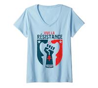 Womens Sniper Elite Vive La Resistance French World War II V-Neck T-Shirt
