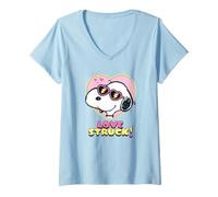 Women's Snoopy Love Struck V-Neck T-Shirt