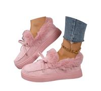 Women's Snow Boots Arch Support Boots Orthopedic Boots for Women Fur Lined Warm Ankle Boot Slip on Loafer Plush Shoes Slip Flat Walking Loafers Faux Fur Snow Slippers Thickening Walking Ankle Booties