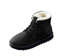 Women's Snow Boots Fleece Lined Warm Ankle Booties Lace up Water-Resistant Sherpa Walking Sneakers Outdoor Anti-Slip Mid Calf Sports Casual Platform Shoes Thermal Footwear Size 3.5-5.5