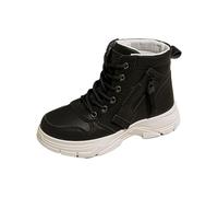 Women's Snow Boots Ladies Winter Boots Side Zipper Booties for Women Ankle Booties Short Single Shoes for Ladies Casual Shoes High Heels Wide (Black, 4.5)