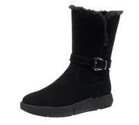 Womens Snow Boots Size 5 Trekking Boots Womens Stylish Lightweight Water Resistant Shoes Women's Spring and Autumn Winter Plush Boot Women's Frosted Flat Heel Thickened Wool Mid Tube Boot Black
