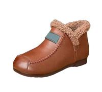 Womens Snow Boots Trekking Boots Ladies Comfortable Classic Water Resistant Boot Women's High Performance Warm Boot Soft and Comfortable Can Adapt to The Cold and Harsh Environment Brown