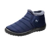 Womens Snow Boots Waterproof Anti-Slip Ankle Booties Cold-Proof Casual Slippers Unisex Fashion Warm Boots Lightweight Walking Shoes Outdoor Footwear Dark Blue