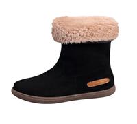 Womens Snow Boots Waterproof Ladies Walking Boots Women's High Performance Warm Booties Soft Comfortable Can Adapt to The Cold Harsh Environment Booties for Winter (Black, 4.5)