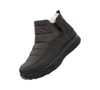 Womens Snow Boots Waterproof Padded - Winter Ankle Boots Fleece Lined Warm Women Shoes Wide Fit Waterproof Booties with Insulated Lining Winter Shoes Long-Lasting for Outdoor Casual Everyday Coffee