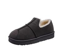 Womens Snow Boots Waterproof - Slip On Winter Boots Non Slip with Insulated Lining Ankle Boot Round Toe Flat Boot Solid Color Womens Shoes Elegant and Fasion Plush Shoes Warm for Indoor Outdoor1 Grey