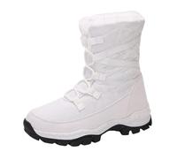 Womens Snow Boots Waterproof Winter Warm Fur Lined Boots Women Stylish Lightweight Water Resistant Boot Women's Warm Shoes Soft and Comfortable Can Adapt to The Cold and Harsh Environment White