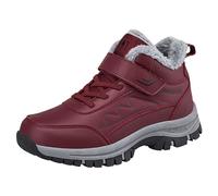 Women's Snow Boots, Winter Boots, Comfortable, Fashionable Low Shoes, Heat-Insulating, Suitable for Leisure Activities, All Weather, red, 5 UK