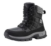 Women's Snow Boots Winter Warm Couple Shoes Thickened Padded Comfortable Outdoor Footwear (Black, 7.5)