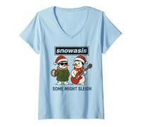 Womens snowasis Some Might Sleigh V-Neck T-Shirt