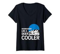 Womens Snowboarder Like A Skier Only Cooler Winter Sports |---- V-Neck T-Shirt