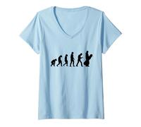 Womens Snowboarding Snowboarders Evolution Snowboard V-Neck T-Shirt