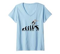 Womens Snowboarding Snowboarders Evolution Snowboard V-Neck T-Shirt
