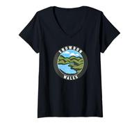 Women's Snowdon Wales V-Neck T-Shirt