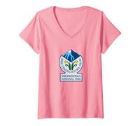 Womens Snowdon Yr Wyddfa Snowdonia Wales V-Neck T-Shirt