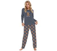 Womens Snuggle Fleece Pyjama Set Ladies Loungewear Pyjamas Warm Soft Fleece Pj Lounge Sets
