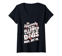 Womens So Apparently I'm Not Allowed to Adopt All The Dogs V-Neck T-Shirt