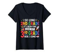 Women's So Long 2nd Grade Fun Look Out 3rd Grade Here I Come Top Kid V-Neck T-Shirt