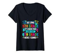Women's So Long 5th Grade Fun Look Out 6th Grade Here I Come Top Kid V-Neck T-Shirt