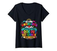 Women's So Long Kindergarten Been Fun Look Out 1st Grade Here I Come V-Neck T-Shirt
