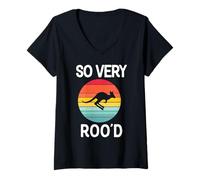 Womens So Very Roo'd Funny Kangaroo V-Neck T-Shirt