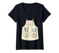 Women's Soap Maker Crafter Funny Crafting Apron Halloween Costume V-Neck T-Shirt