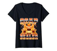 Women's Soap Making Soap Maker 90s Bootleg Style V-Neck T-Shirt