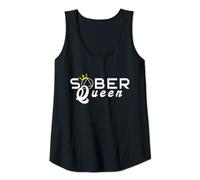 Womens Sober Queen Crown Narcotics Anonymous Sober Sobriety Tank Top