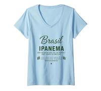 Women's Soccer Fan 2026 Brasil Ipanema Calor Do Verao V-Neck T-Shirt