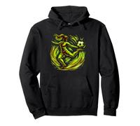 Women's Soccer Power Kick Forward Motion Athlete Art Pullover Hoodie