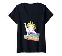 Women's Social Justice Unicorn Equality Womens Protest Activist Sign V-Neck T-Shirt