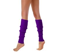 Women's Socks 39-42 Winter 80s 90s Leg Warmers for Women, Neon Ribbed Leg Socks, Stylish Accessories, Colorful Fluorescent Knitted Sock Sleeves Wool Socks Aeroplane, purple, One Size