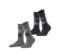 Women's socks Burlington Everyday Argyle (x2) Gris 36/41
