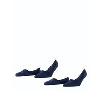 Burlington Women's Everyday Multipack W In Cotton No-Show Plain 2 Pairs Liner Socks, Blue Marine 6120 4-5