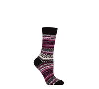 Womens Socks Burlington Fair Isle Delight Patterned Wool Many Colours Size 3.5-7