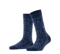 Burlington Women's Ornamental W So Cotton Patterned Socks 1 Pair, Royal Blue 6000, 3.5-7